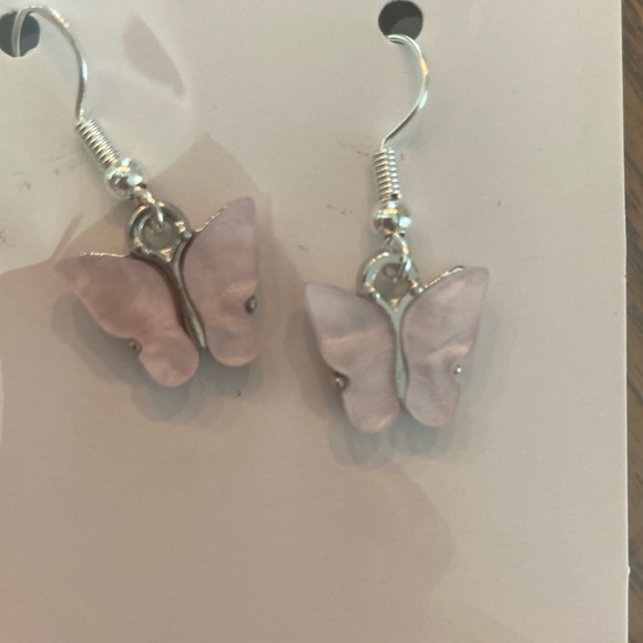 “Light Pink Butterfly” earrings. - Picture 3 of 3